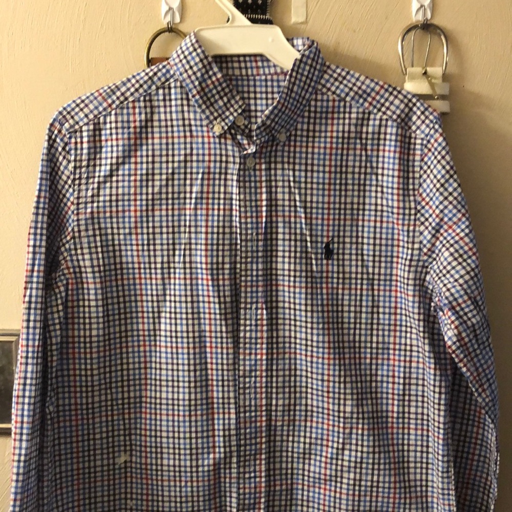 Red white blue Polo Button Down